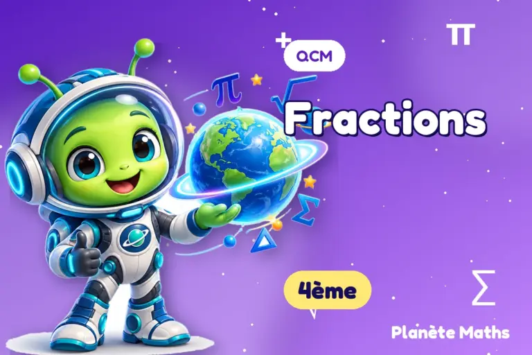 QCM de maths en 4ème : Fractions — Zyro, l’explorateur de Planète Maths