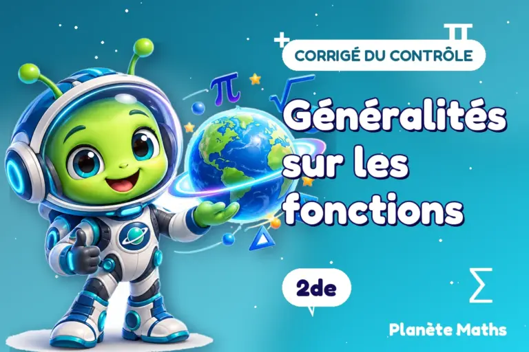 Corrigés de contrôles de maths en 2de : Généralités sur les fonctions — Zyro, l’explorateur de Planète Maths