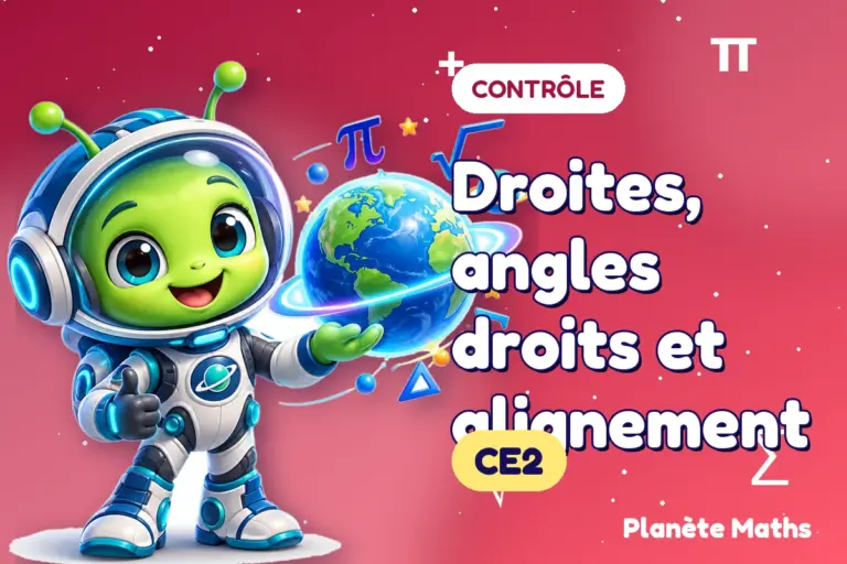 Contrôles de maths en CE2 : Droites, angles droits et alignement — Zyro, l’explorateur de Planète Maths