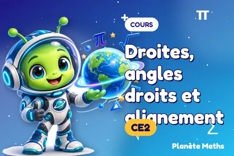 Cours de maths en CE2 : Droites, angles droits et alignement — Zyro, l’explorateur de Planète Maths