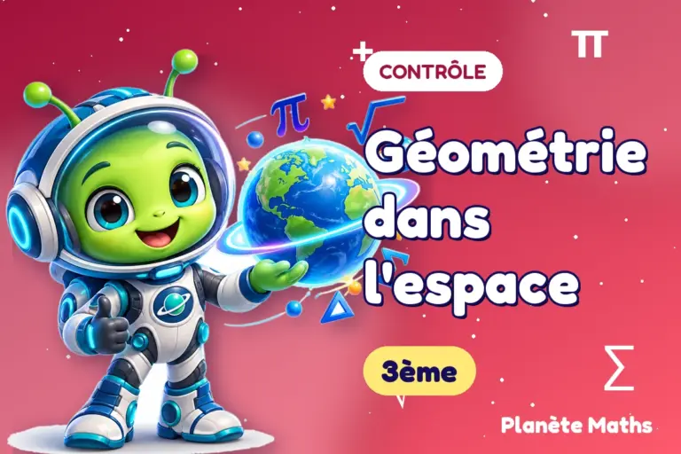 Contrôles de maths en 3ème : Géométrie dans l'espace — Zyro, l’explorateur de Planète Maths