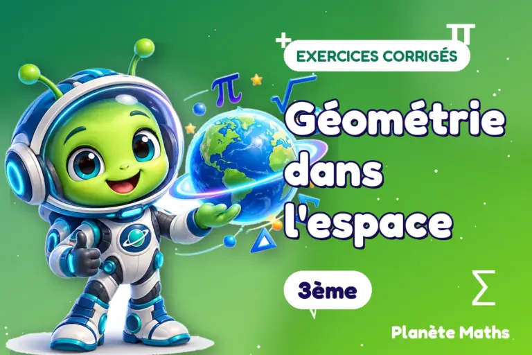 Exercices corrigés de maths en 3ème : Géométrie dans l'espace — Zyro, l’explorateur de Planète Maths