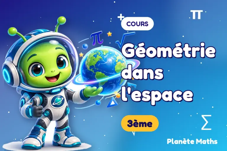 Cours de maths en 3ème : Géométrie dans l'espace — Zyro, l’explorateur de Planète Maths