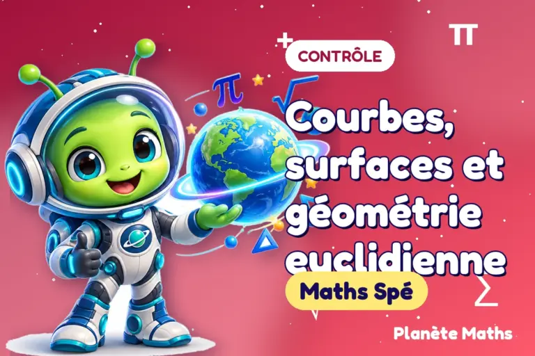Contrôles de maths en Maths Spé : Courbes, surfaces et géométrie euclidienne — Zyro, l’explorateur de Planète Maths