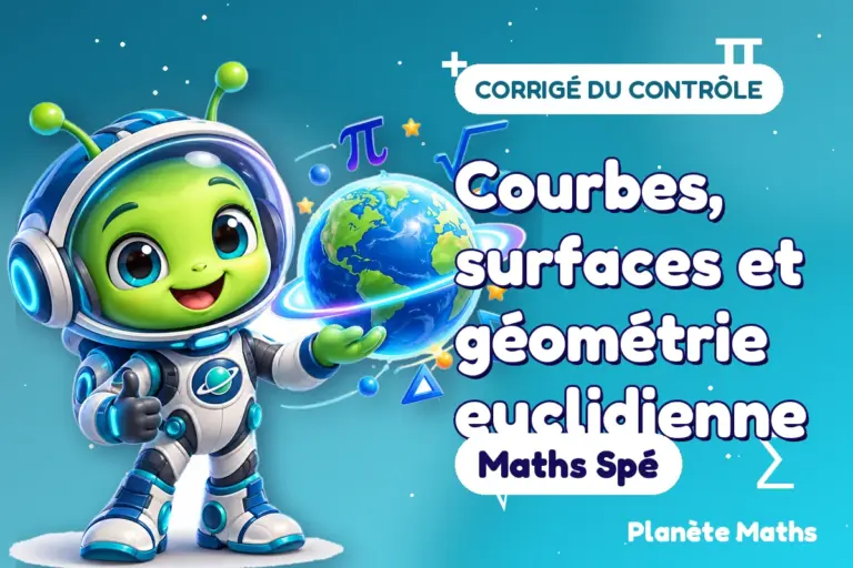 Corrigés de contrôles de maths en Maths Spé : Courbes, surfaces et géométrie euclidienne — Zyro, l’explorateur de Planète Maths
