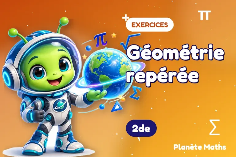 Exercices de maths en 2de : Géométrie repérée — Zyro, l’explorateur de Planète Maths