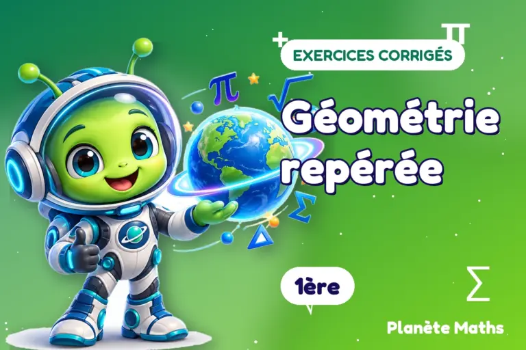 Exercices corrigés de maths en 1ère : Géométrie repérée — Zyro, l’explorateur de Planète Maths