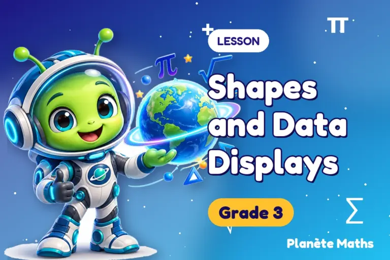 Math lessons Grade 3 : Shapes and Data Displays — Zyro the alien explorer of Planète Maths