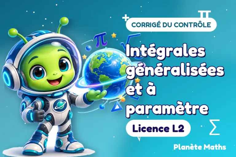 Corrigés de contrôles de maths en Licence L2 : Intégrales généralisées et à paramètre — Zyro, l’explorateur de Planète Maths
