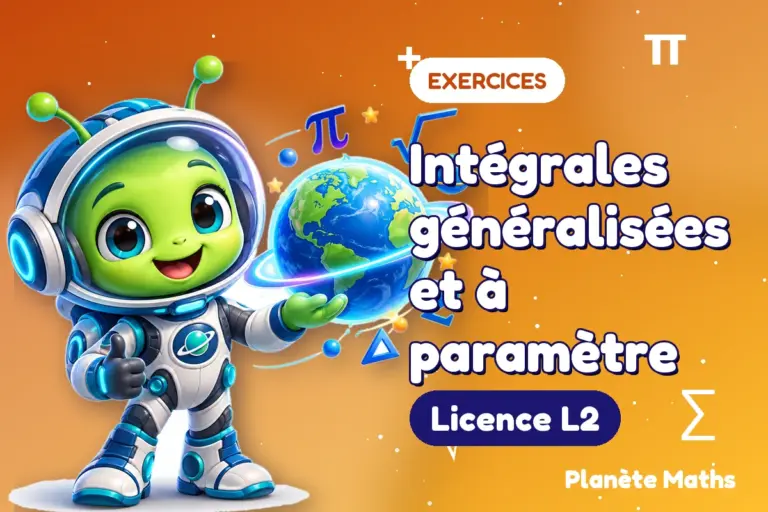 Exercices de maths en Licence L2 : Intégrales généralisées et à paramètre — Zyro, l’explorateur de Planète Maths