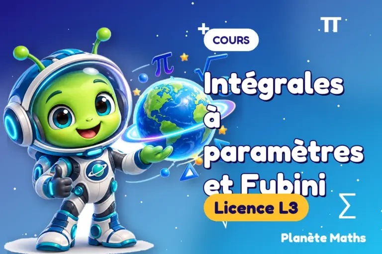 Cours de maths en Licence L3 : Intégrales à paramètres et Fubini — Zyro, l’explorateur de Planète Maths