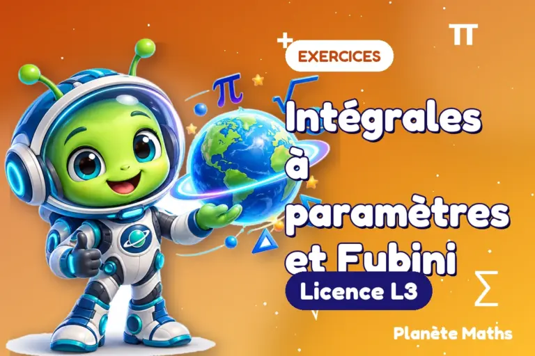 Exercices de maths en Licence L3 : Intégrales à paramètres et Fubini — Zyro, l’explorateur de Planète Maths