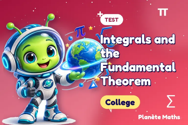 Math tests College : Integrals and the Fundamental Theorem — Zyro the alien explorer of Planète Maths