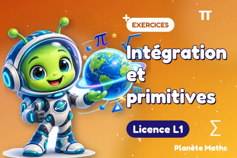 Exercices de maths en Licence L1 : Intégration et primitives — Zyro, l’explorateur de Planète Maths