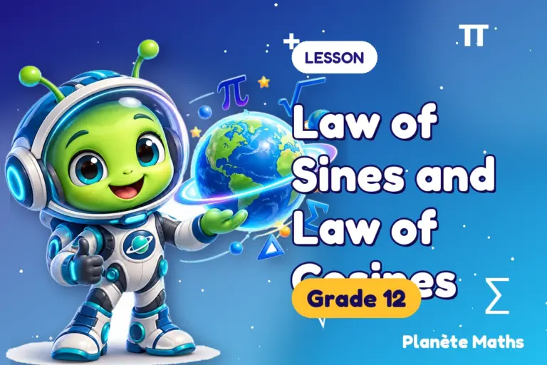 Math lessons Grade 12 : Law of Sines and Law of Cosines — Zyro the alien explorer of Planète Maths