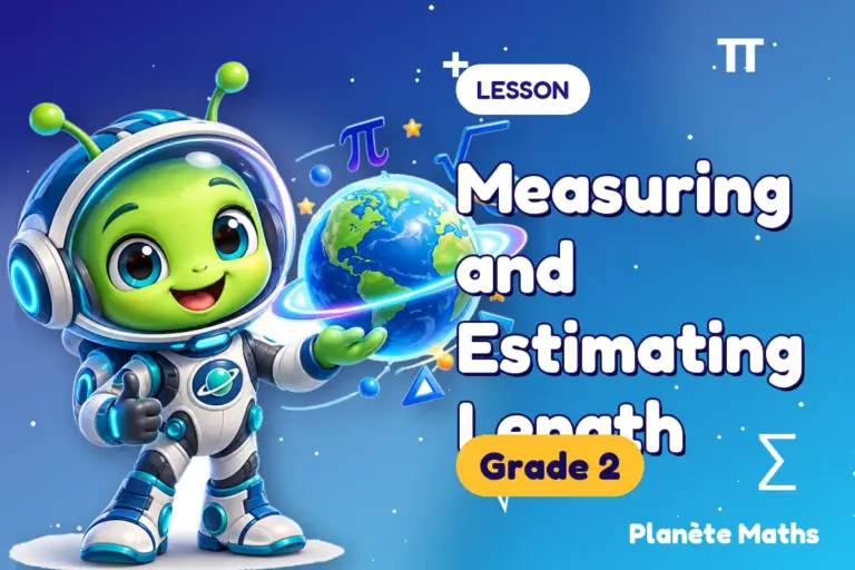 Math lessons Grade 2 : Measuring and Estimating Length — Zyro the alien explorer of Planète Maths