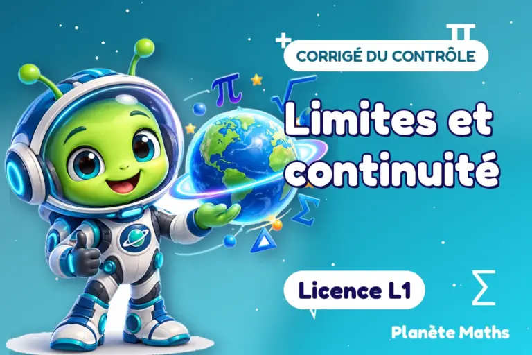 Corrigés de contrôles de maths en Licence L1 : Limites et continuité — Zyro, l’explorateur de Planète Maths