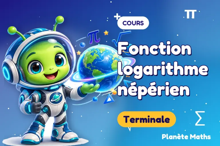 Cours de maths en Terminale : Fonction logarithme népérien — Zyro, l’explorateur de Planète Maths