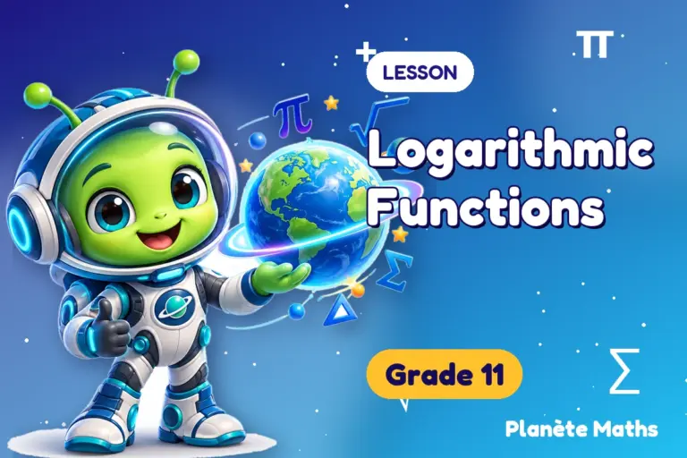 Math lessons Grade 11 : Logarithmic Functions — Zyro the alien explorer of Planète Maths