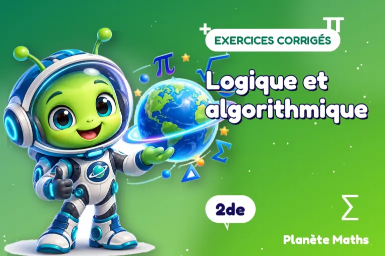 Exercices corrigés de maths en 2de : Logique et algorithmique — Zyro, l’explorateur de Planète Maths