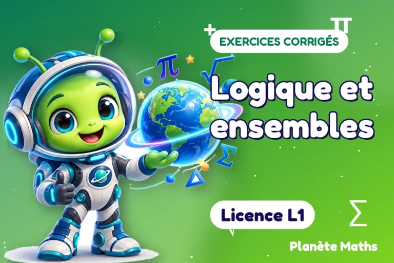 Exercices corrigés de maths en Licence L1 : Logique et ensembles — Zyro, l’explorateur de Planète Maths