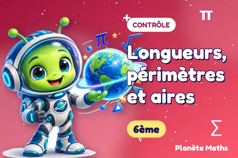 Contrôles de maths en 6ème : Longueurs, périmètres et aires — Zyro, l’explorateur de Planète Maths