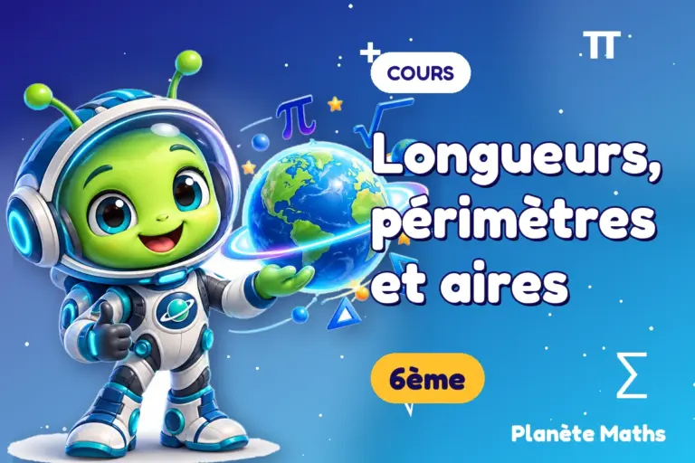 Cours de maths en 6ème : Longueurs, périmètres et aires — Zyro, l’explorateur de Planète Maths