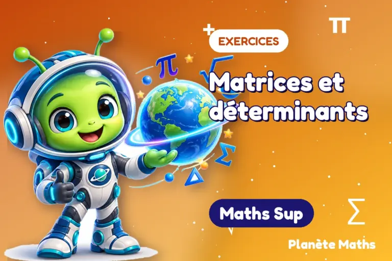 Exercices de maths en Maths Sup : Matrices et déterminants — Zyro, l’explorateur de Planète Maths