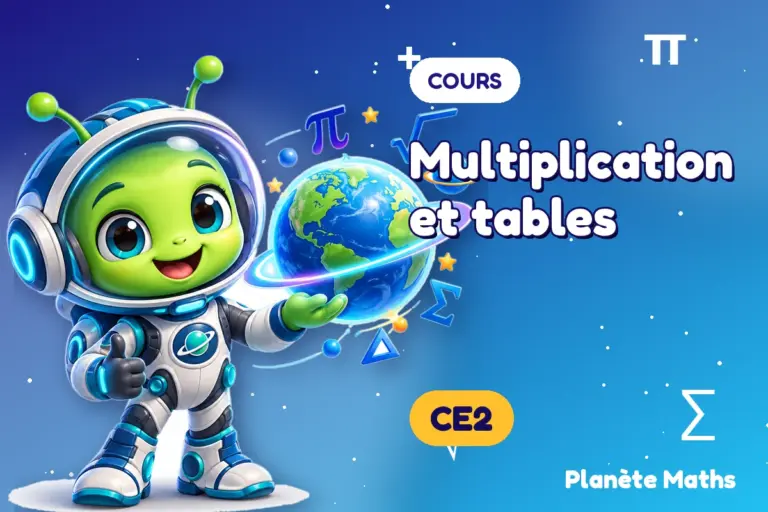 Cours de maths en CE2 : Multiplication et tables — Zyro, l’explorateur de Planète Maths