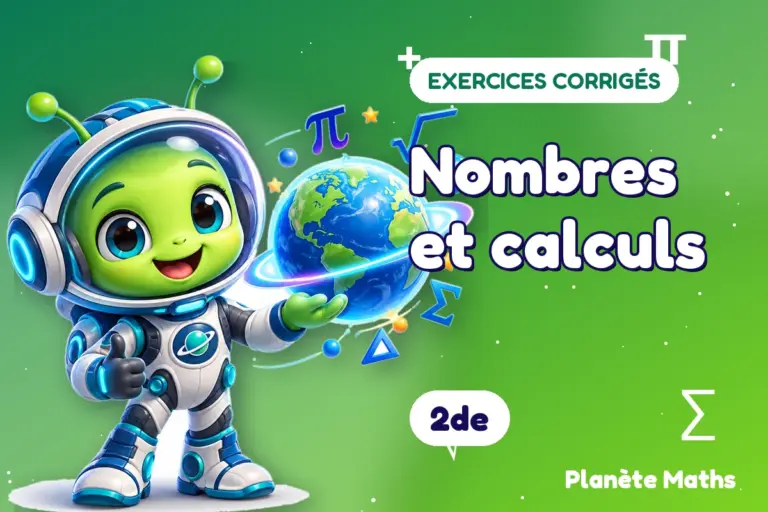 Exercices corrigés de maths en 2de : Nombres et calculs — Zyro, l’explorateur de Planète Maths