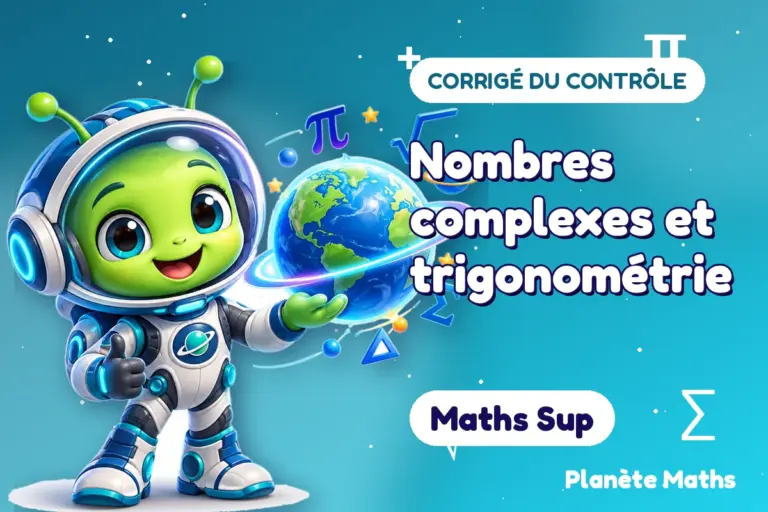 Corrigés de contrôles de maths en Maths Sup : Nombres complexes et trigonométrie — Zyro, l’explorateur de Planète Maths