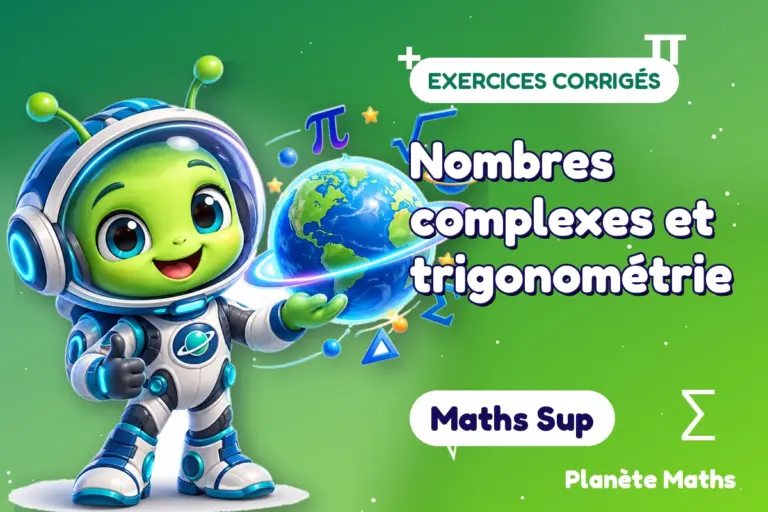Exercices corrigés de maths en Maths Sup : Nombres complexes et trigonométrie — Zyro, l’explorateur de Planète Maths