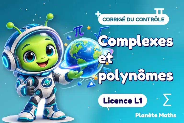 Corrigés de contrôles de maths en Licence L1 : Complexes et polynômes — Zyro, l’explorateur de Planète Maths
