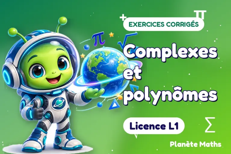 Exercices corrigés de maths en Licence L1 : Complexes et polynômes — Zyro, l’explorateur de Planète Maths
