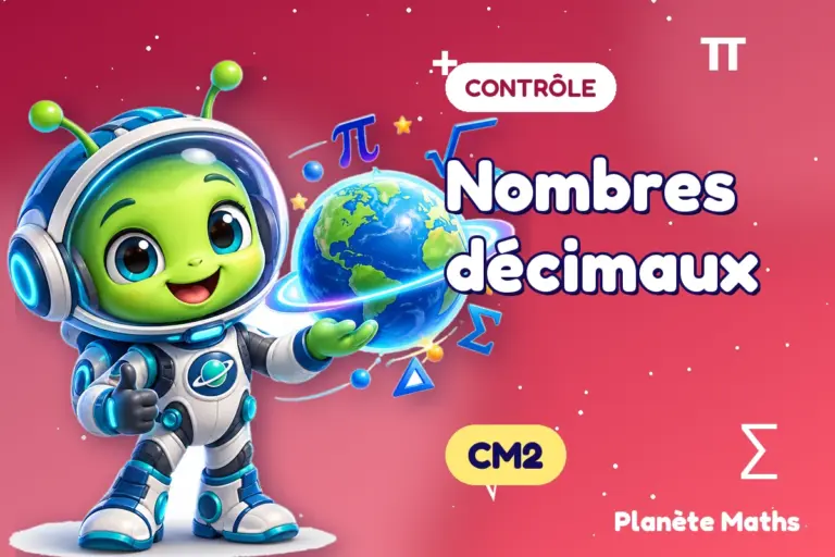 Contrôles de maths en CM2 : Nombres décimaux — Zyro, l’explorateur de Planète Maths