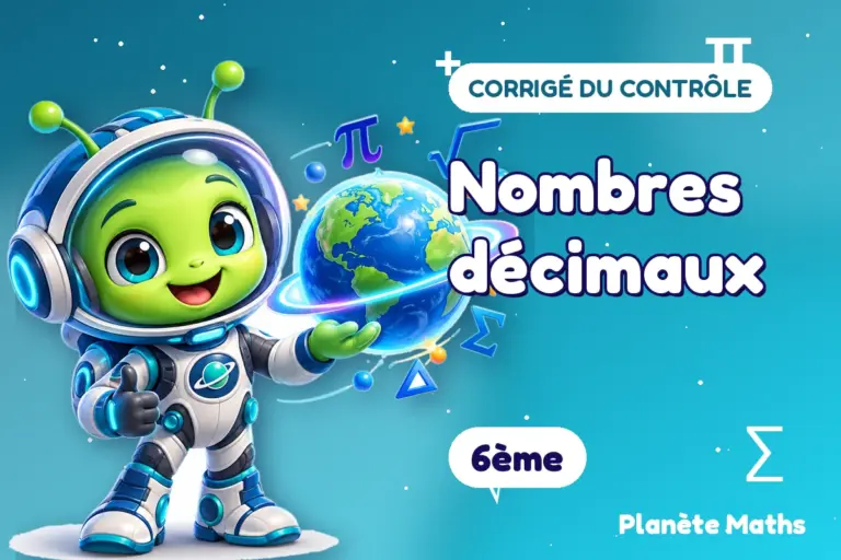 Corrigés de contrôles de maths 6ème : Nombres décimaux