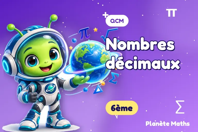QCM de maths 6ème : Nombres décimaux