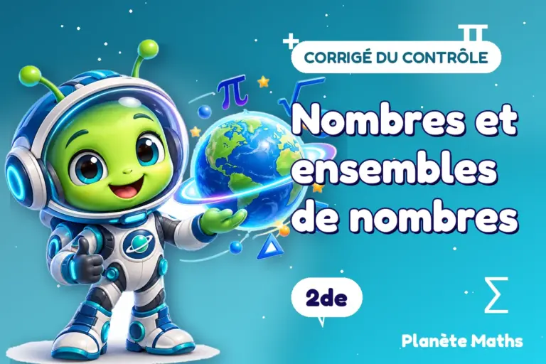 Corrigés de contrôles de maths en 2de : Nombres et ensembles de nombres — Zyro, l’explorateur de Planète Maths