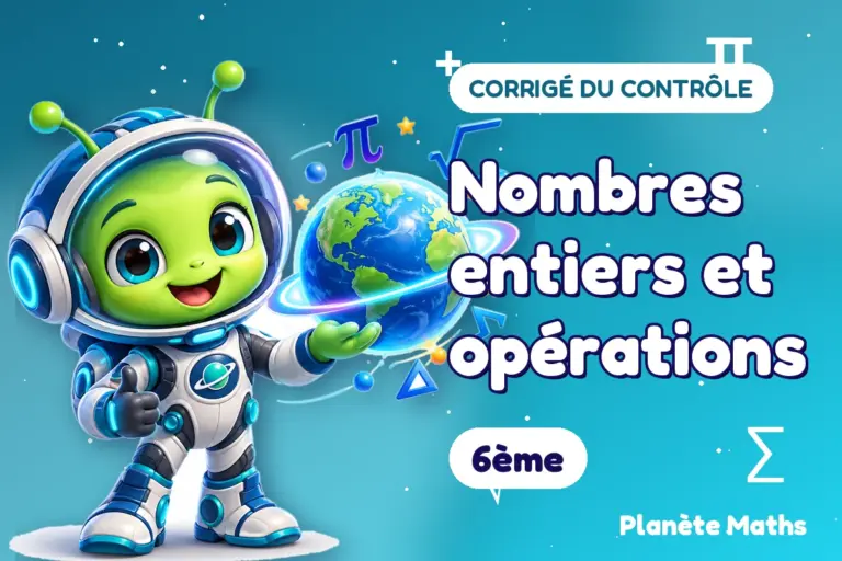 Corrigés de contrôles de maths 6ème : Nombres entiers et opérations