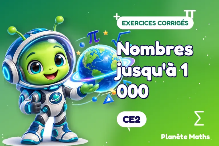 Exercices corrigés de maths en CE2 : Nombres jusqu'à 1 000 — Zyro, l’explorateur de Planète Maths