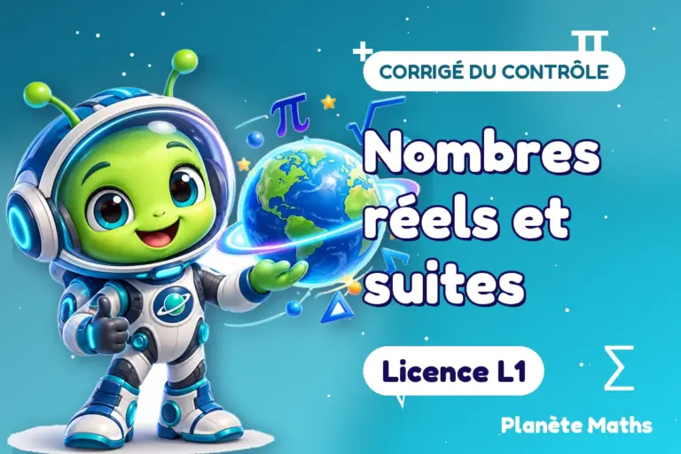 Corrigés de contrôles de maths en Licence L1 : Nombres réels et suites — Zyro, l’explorateur de Planète Maths