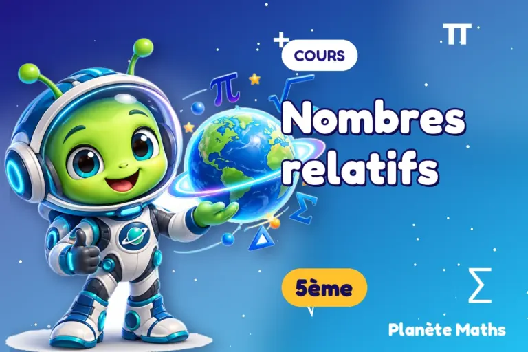 Cours de maths en 5ème : Nombres relatifs — Zyro, l’explorateur de Planète Maths