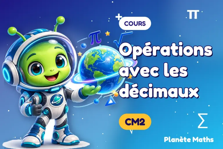 Cours de maths en CM2 : Opérations avec les décimaux — Zyro, l’explorateur de Planète Maths
