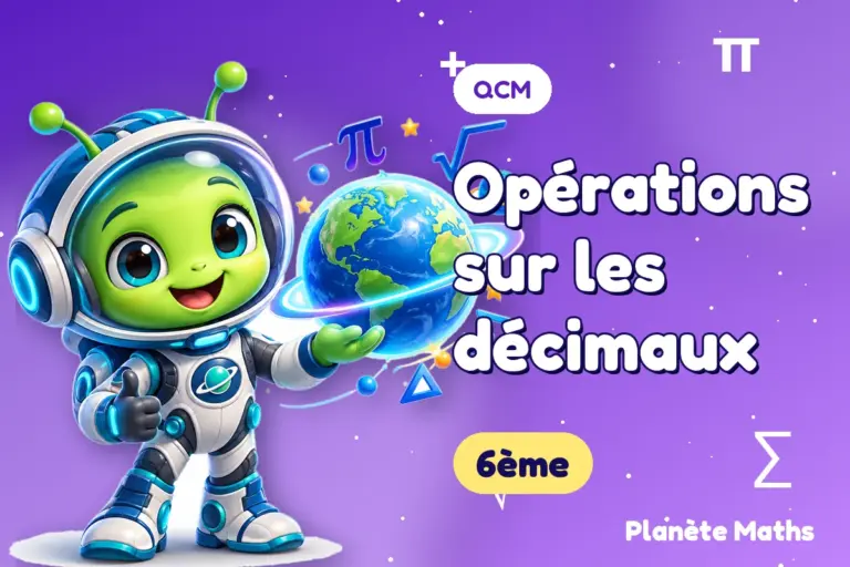 QCM de maths 6ème : Opérations sur les décimaux