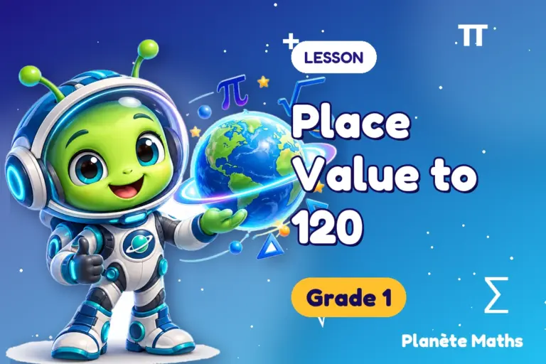 Math lessons Grade 1 : Place Value to 120 — Zyro the alien explorer of Planète Maths