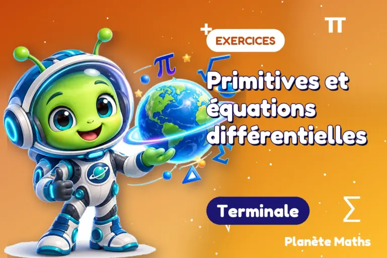 Exercices de maths en Terminale : Primitives et équations différentielles — Zyro, l’explorateur de Planète Maths