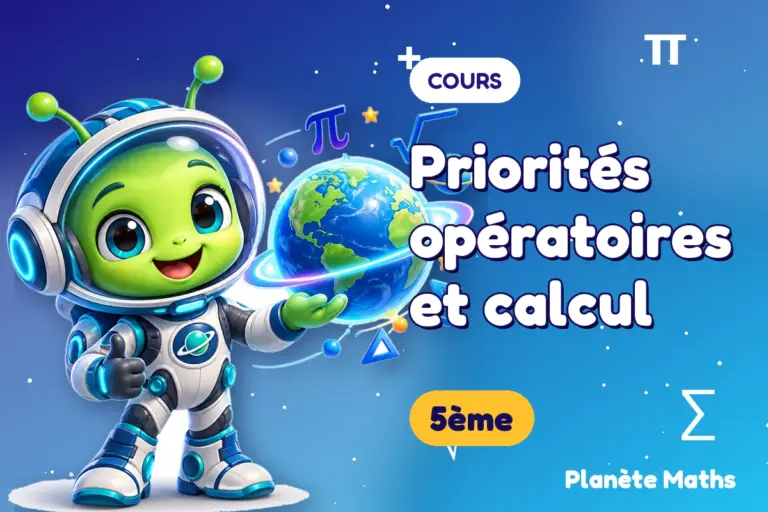 Cours de maths en 5ème : Priorités opératoires et calcul — Zyro, l’explorateur de Planète Maths