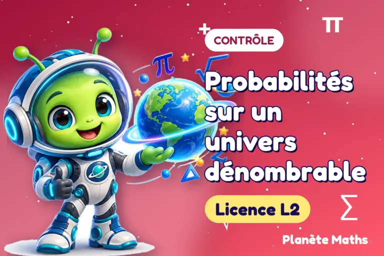 Contrôles de maths en Licence L2 : Probabilités sur un univers dénombrable — Zyro, l’explorateur de Planète Maths