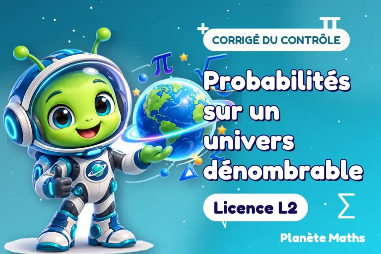 Corrigés de contrôles de maths en Licence L2 : Probabilités sur un univers dénombrable — Zyro, l’explorateur de Planète Maths