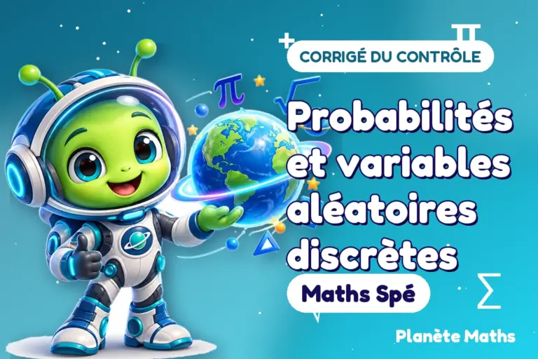 Corrigés de contrôles de maths en Maths Spé : Probabilités et variables aléatoires discrètes — Zyro, l’explorateur de Planète Maths